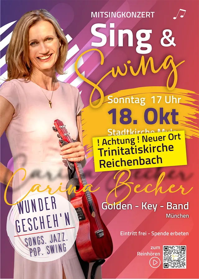 Plakat zum Sing und swing Konzert